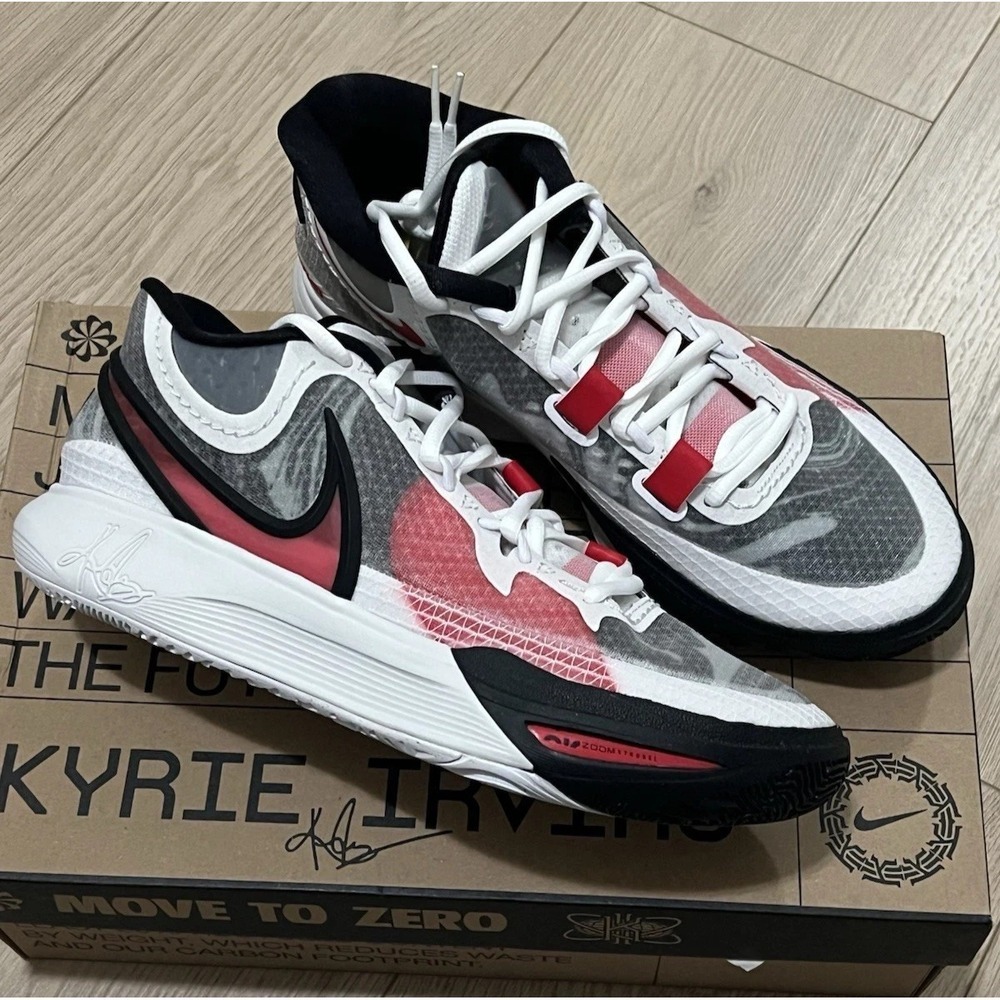 Nike Kyrie 8 Shoes White University Red‎ Sneakers Basketball Mens 8.5 DJ6017
